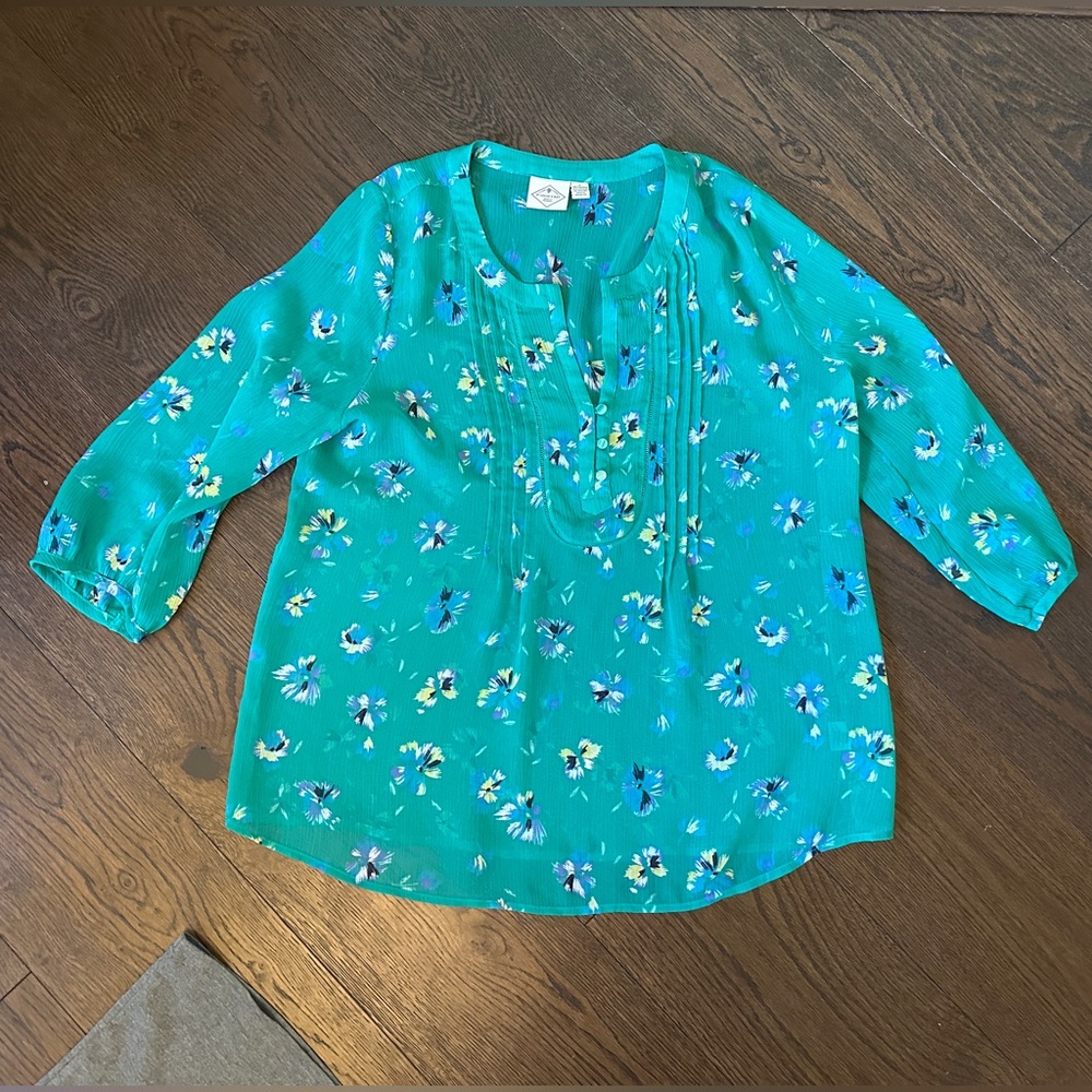 St John’s Bay Floral Sheer Blouse